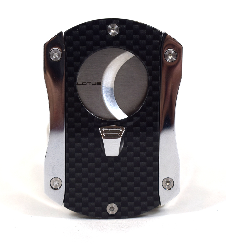 Vertigo by Lotus Deception Carbon Fibre Cigar Cutter - Chrome Carbon Fibre & Chrome