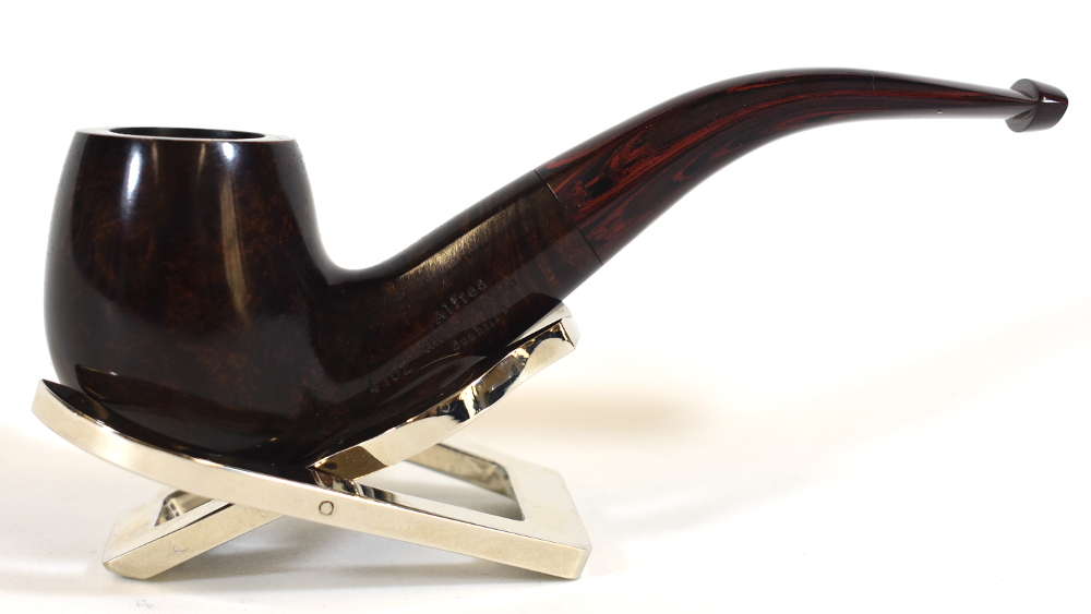 Alfred Dunhill - The White Spot Chestnut 4102 Group 4 Bent Pipe (DUN158)