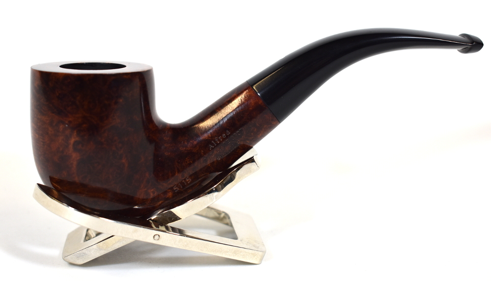 Alfred Dunhill - The White Spot Amber Root 5115 Group 5 Bent Pot Pipe (DUN169)