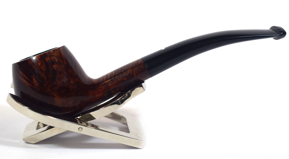 Alfred Dunhill - The White Spot Amber Root 3128 Group 3 Bent Diplomat Pipe (DUN185)