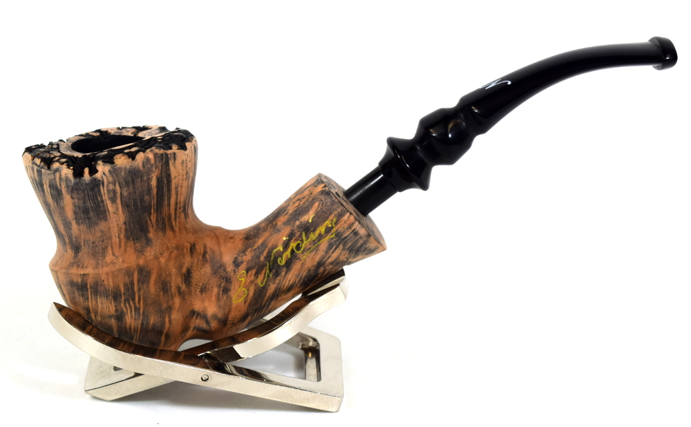 Erik Nording Signature Black Grain Fishtail Pipe (EN097)