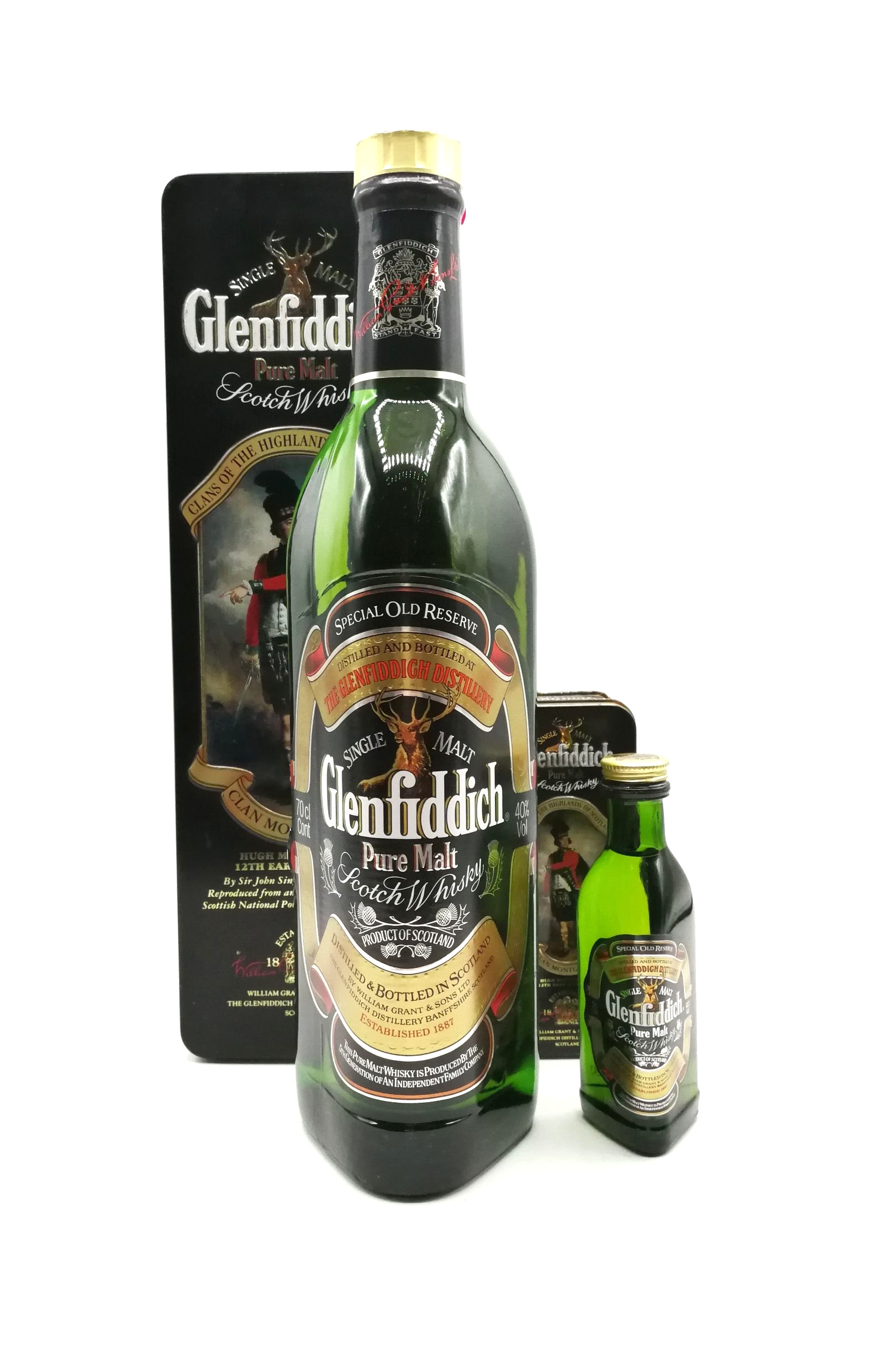 Glenfiddich Empty Whiskey Tin Pure Malt Scotch Storage 75cl Whisky Box Scotland 