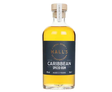 Halls Spiced Caribbean 3 Year Old Rum - 43% 70cl