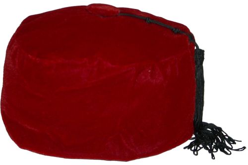 Velvet Havana Cigar Smoking Cap Hat - Red
