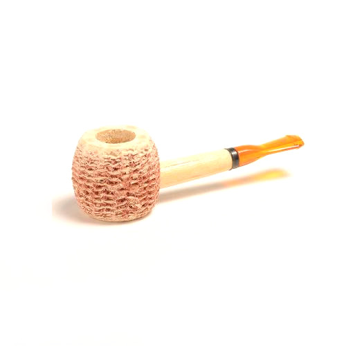 Corn Cob Morgan Natural Straight Amber Stem Pipe