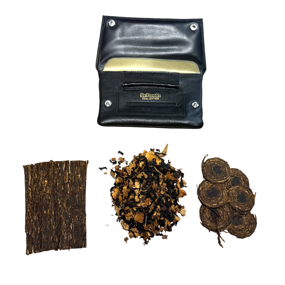 Dr Plumb Zip Up Tobacco Pouch With Paper Pocket & Your 25g Choice Pipe Tobacco Sampler