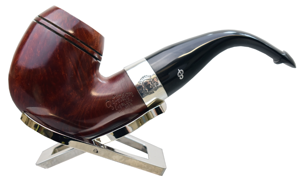 Peterson Sherlock Holmes Baskerville Silver Mounted P Lip Pipe (PE707)