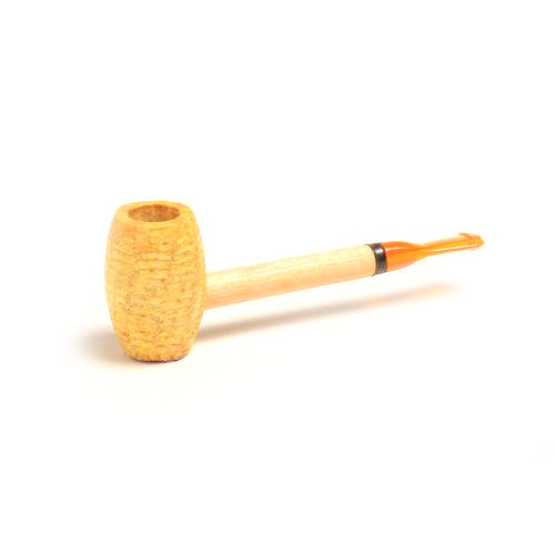 Corn Cob Pony Express Straight Amber Stem Pipe