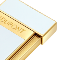 ST Dupont Lighter - Slimmy - White Lacquer & Gold