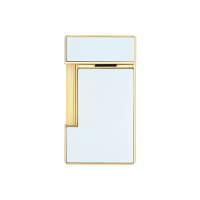 ST Dupont Lighter - Slimmy - White Lacquer & Gold