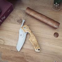 Les Fines Lames Le Petit Classic - The Cigar Pocket Knife - Acacia Burl