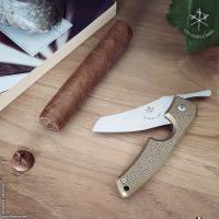 Les Fines Lames Le Petit - The Cigar Pocket Knife - Brass Leaf