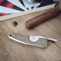 Les Fines Lames Le Petit - The Cigar Pocket Knife - Brass Leaf