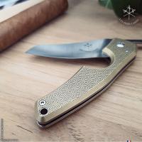 Les Fines Lames Le Petit - The Cigar Pocket Knife - Brass Hexagon