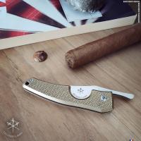 Les Fines Lames Le Petit - The Cigar Pocket Knife - Brass Hexagon