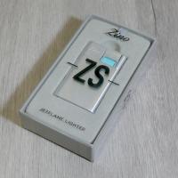 Zino ZS Jet Flame Lighter - Chrome & Cyan