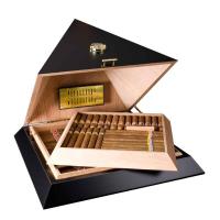 Adorini Pyramid Black Deluxe Cigar Humidor - 100 Cigar Capacity (AD040)