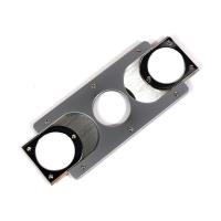 Square Cigar Cutter - Satin & Chrome - Up To 54 Ring Gauge