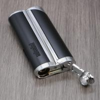 Adorini Curve Jet Lighter - Black & Silver (AD091)