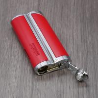 Adorini Curve Jet Lighter - Red & Silver (AD088)