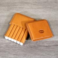 Jemar Leather Cigarillo Case - 6 Finger - Natural Tan (End of Line)