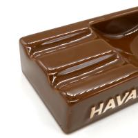 Havana Club Collection Ashtray - El Secundo Double Cigar Ashtray - Havana Brown