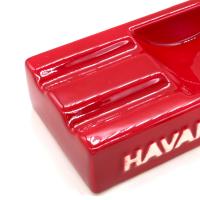Havana Club Collection Ashtray - El Secundo Double Cigar Ashtray - Vermillion Red