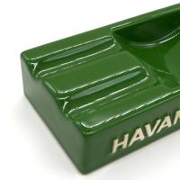 Havana Club Collection Ashtray - El Secundo Double Cigar Ashtray - Bottle Green