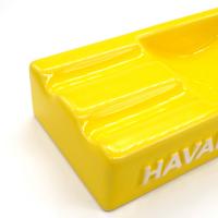 Havana Club Collection Ashtray - El Secundo Double Cigar Ashtray - Lime Yellow