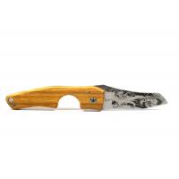 Les Fines Lames Le Petit - The Cigar Pocket Knife - Wave Blade Olive Wood