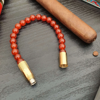 Les Fines Lames - The Cigar Punch Bracelet - 18K Gold Red Carnelian