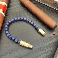 Les Fines Lames - The Cigar Punch Bracelet - 18K Gold Lapis Lazuli