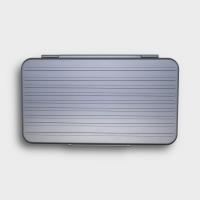 VB Aluminium Stripe Cigar Travel Case - 5 Cigar Capacity - Gunmetal