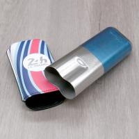 ST Dupont Limited Edition Cigar Case - White & Chrome 24H Le Mans - Holds 2 Cigars