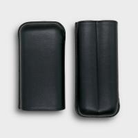 Recife Chesterfield Culture Black Dahlia Leather Cigar Case - 2 Cigar Capacity