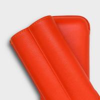 Recife Chesterfield Culture Orange Blossom Leather Cigar Case - 2 Cigar Capacity