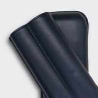 Recife Chesterfield Culture Space Blue Leather Cigar Case - 2 Cigar Capacity