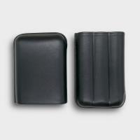 Recife Chesterfield Culture Black Dahlia Leather Cigar Case - 3 Cigar Capacity