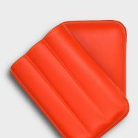 Recife Chesterfield Culture Orange Blossom Leather Cigar Case - 3 Cigar Capacity