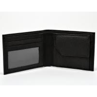 Black Leather Wallet with Credit Card & Coin Holder