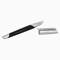 ST Dupont Fountain Pen - Silver & Black