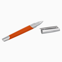 ST Dupont Rollerball Pen - Silver & Matte Orange