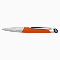 ST Dupont Defi Millennium Ballpoint Pen - Silver & Matte Orange