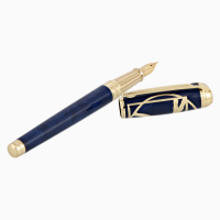 ST Dupont Fountain Pen - Prestige Vitruvian Man - Blue