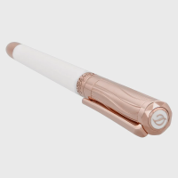 ST Dupont Rollerball Pen - Libert? - White Lacquer & Rose Gold Trim