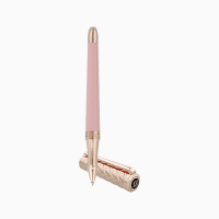 ST Dupont Rollerball Pen - Liberté - Pink Lacquer & Rose Gold Trim