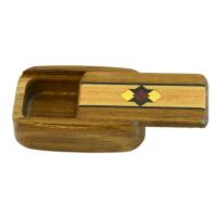 Wilsons of Sharrow Wooden Snuff Box - Diamond Cross Panel Pattern