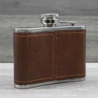 Honest 4oz Stainless Steel Hip Flask - Dark Brown