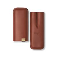 Davidoff XL-2 Leather Cigar Case - 2 Cigars RG 60 - Brown & Gold