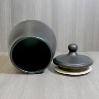 Ceramic Tobacco Jar Holds 100g - Black